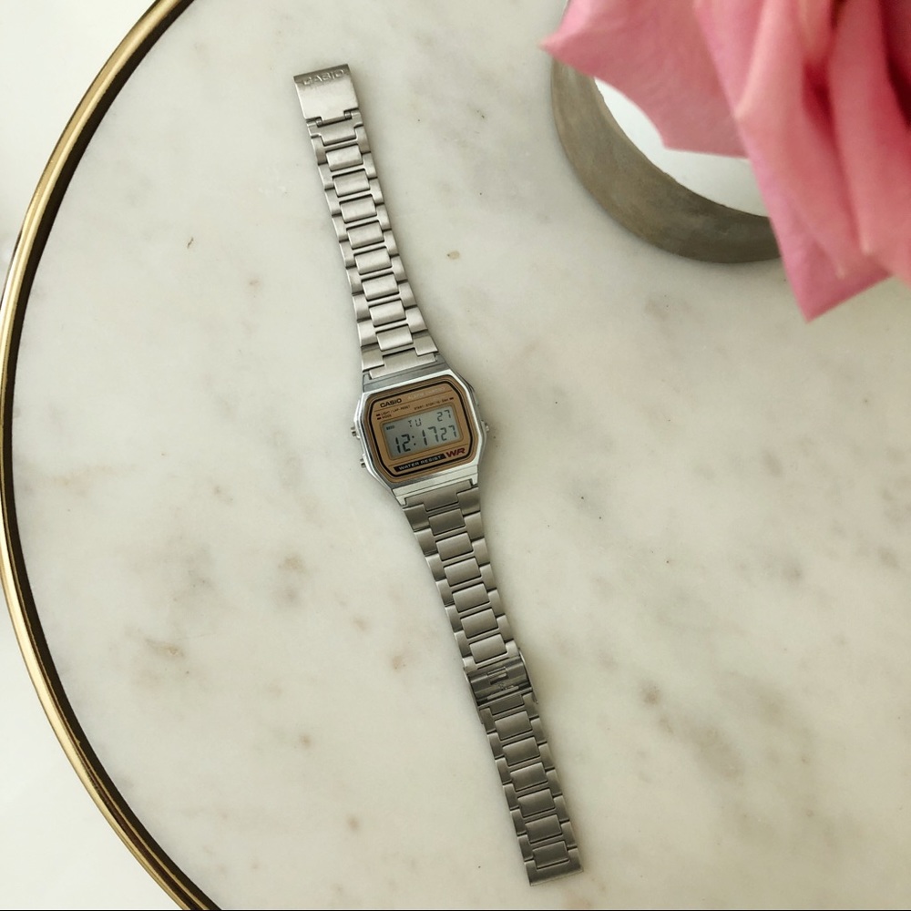 SOLD Casio vintage silver/ gold waterproof watch